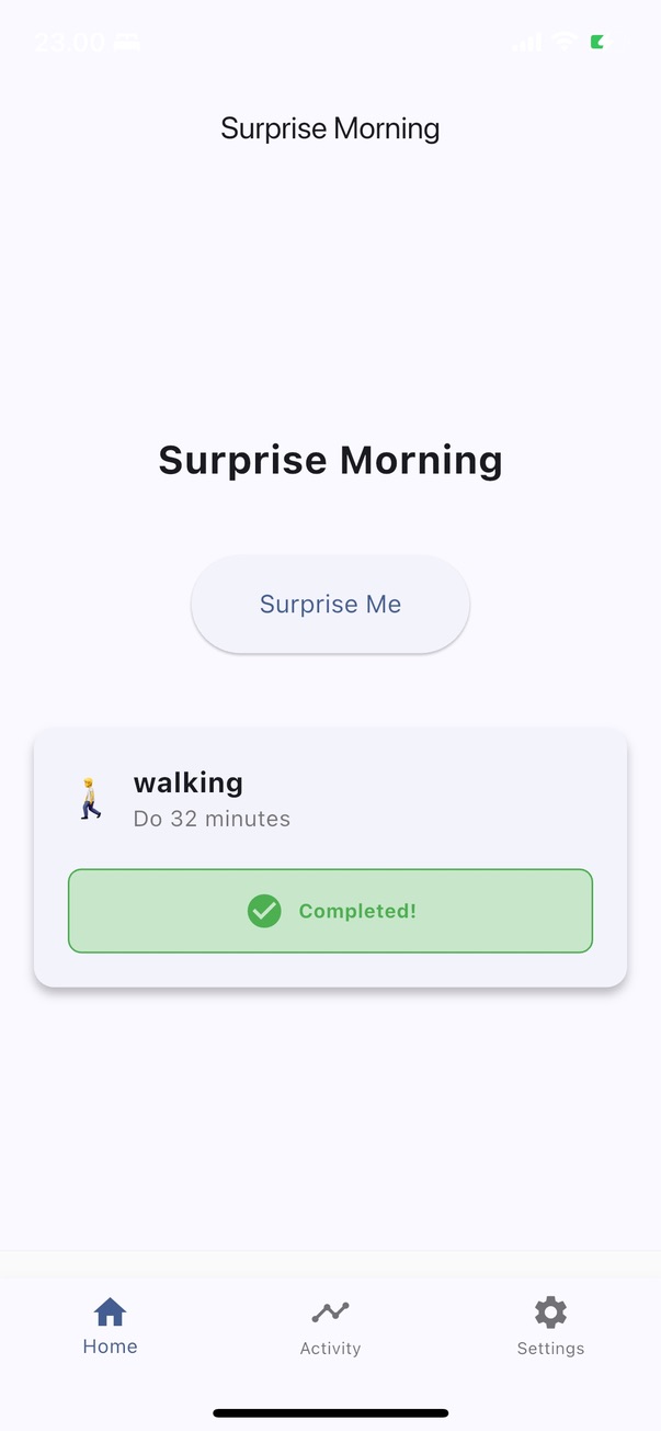 Surprise Morning app preview